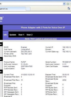 极速PAaP2T LINKSYS PAP2T-NA SIP VOIP Phone Adapter VoIP phon