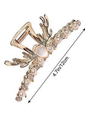 极速Large Hair Claw Clips Antler Hair ClaLw Clip Nonslip Pea
