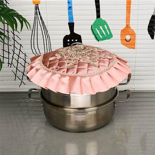 极速布艺大勺盖巾防油炒勺防尘罩蕾丝布艺盖布R蒸锅防尘套定制尺