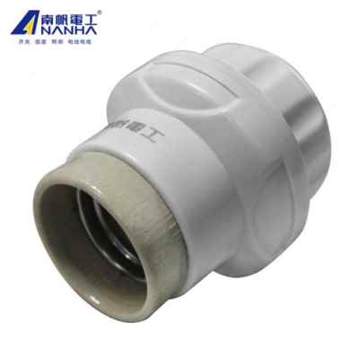 极速新品式E27螺k口灯头瓷灯座灯口x悬吊灯座耐L高温陶瓷灯头10个