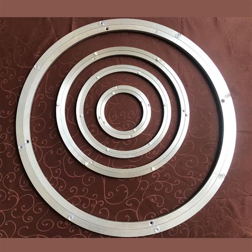 极速厂家圆餐桌转盘底座转心金属铝合金转轴轴承木T质大理石玻璃