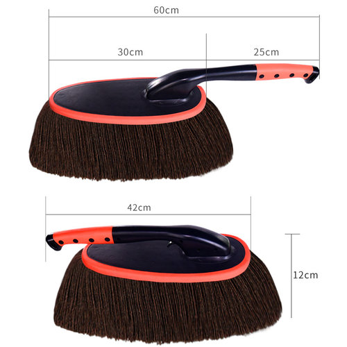 新品汽车车用除j尘掸子软毛擦车拖把车刷子专用洗车工具纯棉车掸