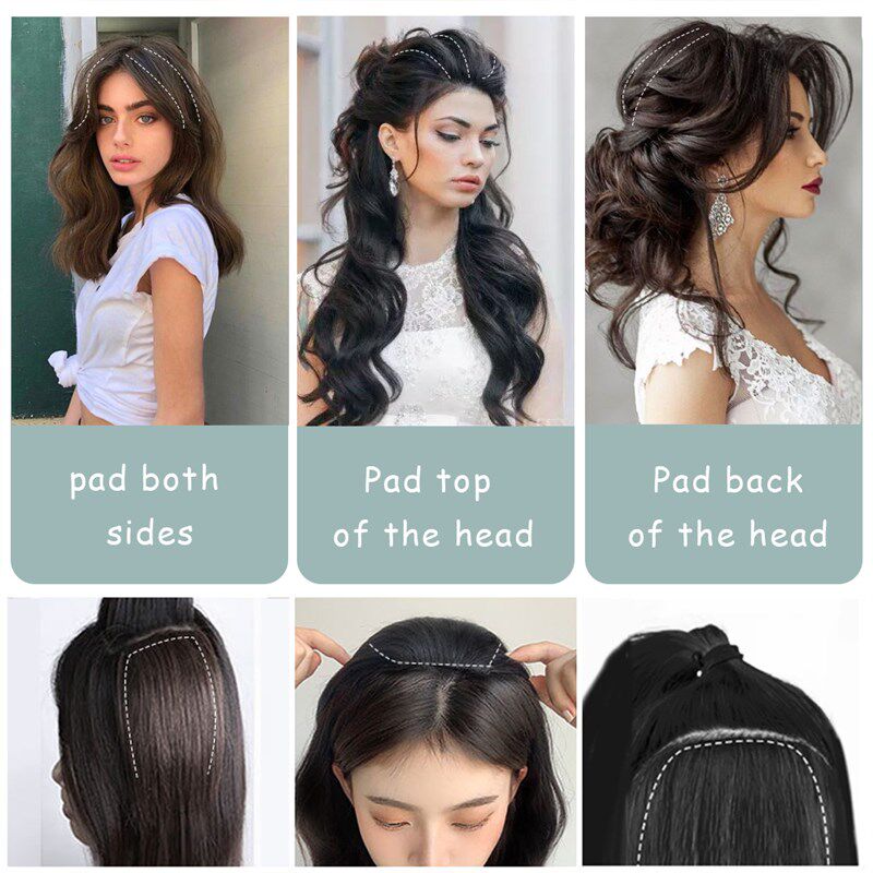 极速WELAI Synthetic Hair Invisible Bangs Pad High StraZight