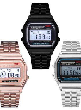 极速F91W Steel Strap Watche Luxury Rose Gold Watch WXomen Me