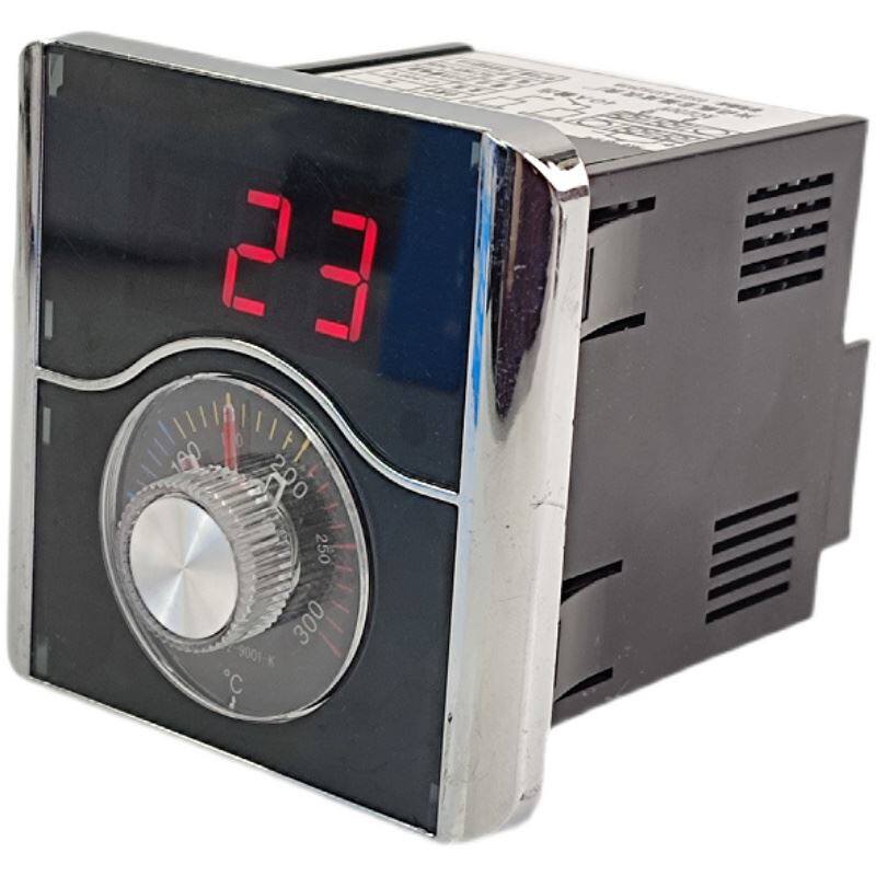 新品。12V燃气控温表烤饼机炉电饼档温控表K烤饼锅温度表220V温度