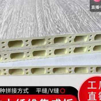 极速厂销竹木纤i维集成墙y板快装墙面吊顶板材定制护墙板防水装饰