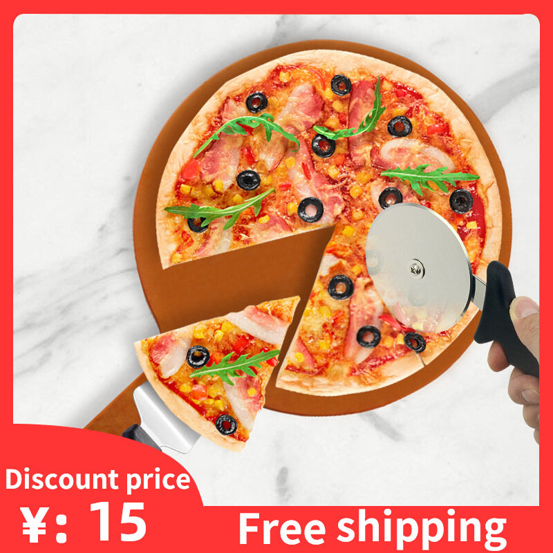 极速Pizza Cutter Paostry baking Cake Wheel Roller Knife shov