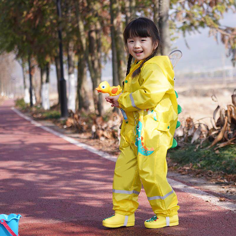 极速儿童雨裤雨鞋一体雨衣3岁4岁幼儿园套装防水R全身女孩玩沙子