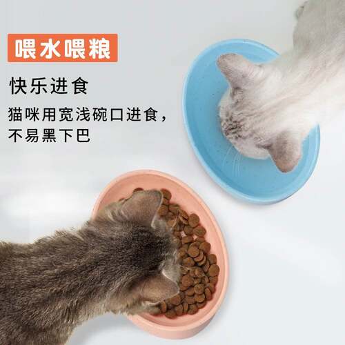 极速Pet supplies, tableware, cat bowl, sloping neck prZotect