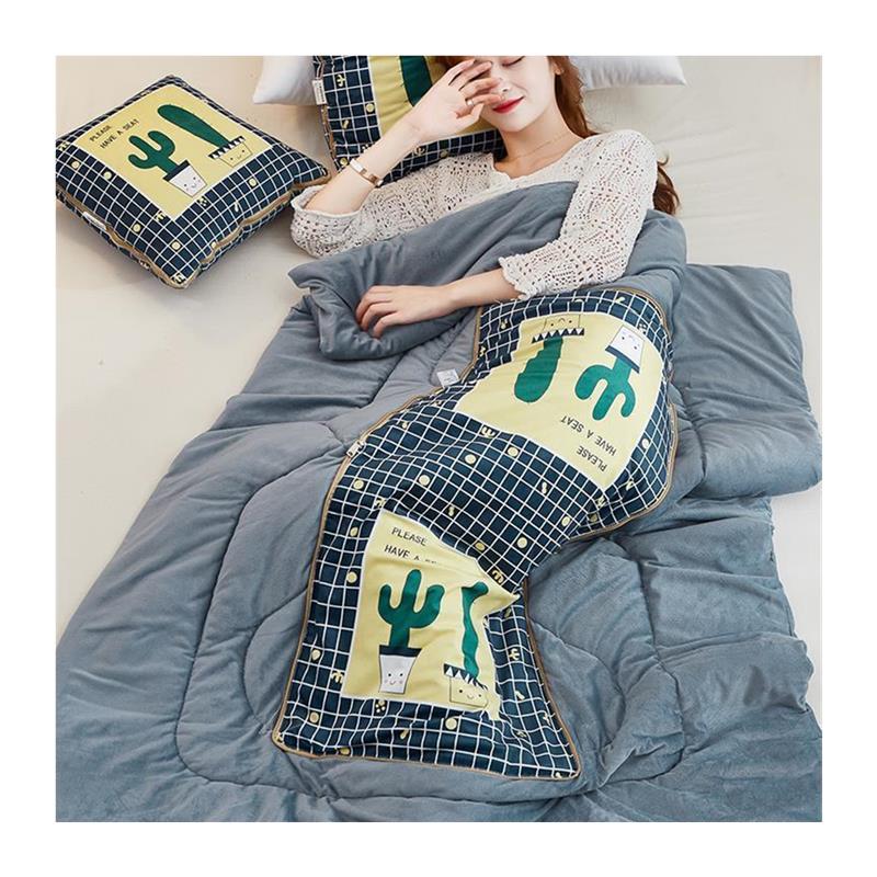 极速抱枕被子两用纯棉网红女w生睡觉二合一四季通用折叠车头办公
