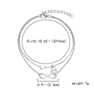 极速2023 Summerj New A-Z Letter Initial Anklets For Women Si
