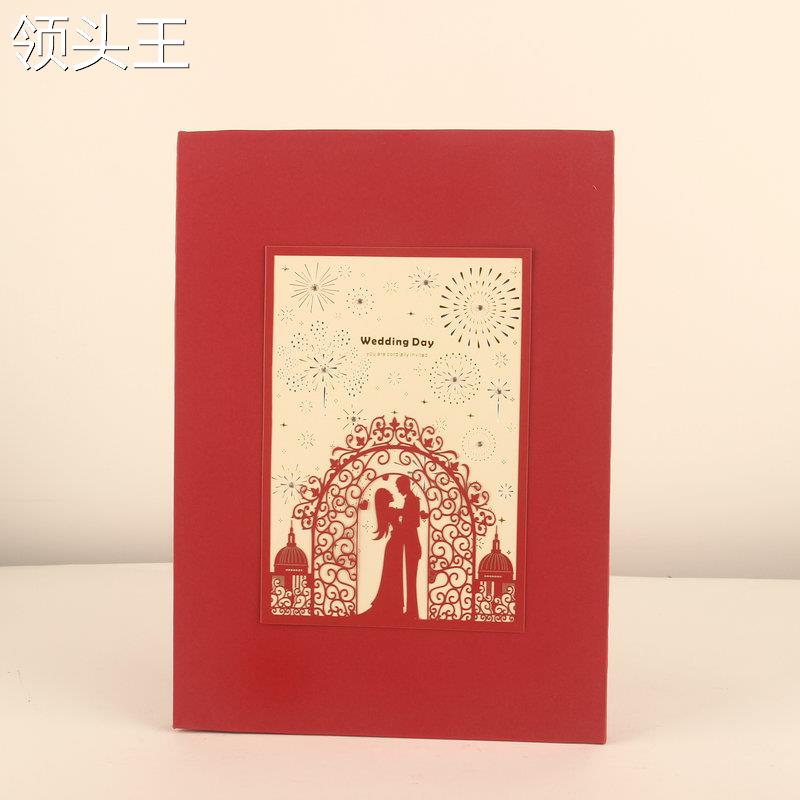 极速欧式镂空个l性婚礼结婚签到簿 粉蓝紫红派对嘉宾签到本