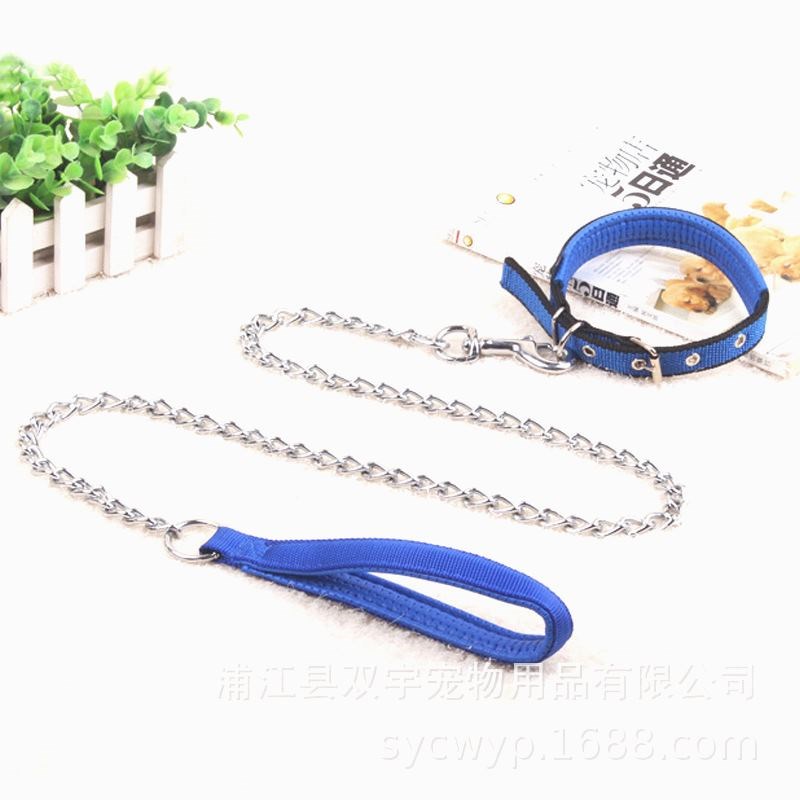 极速宠物牵引绳金属狗链子狗绳 大中小H型狗狗牵引绳项圈宠物用品