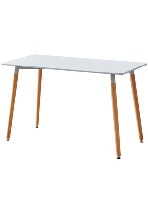 极速北欧餐桌椅组合现p代简约小户型家用饭桌实木白色伊姆斯洽谈