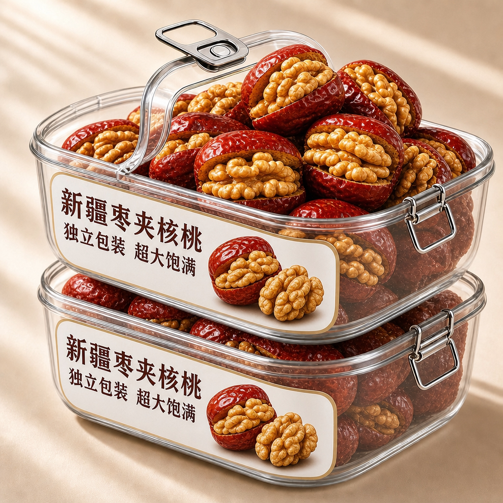 枣仁派新疆红枣夹核桃仁软糯香甜营养美味枣糕干果特产官方旗舰店