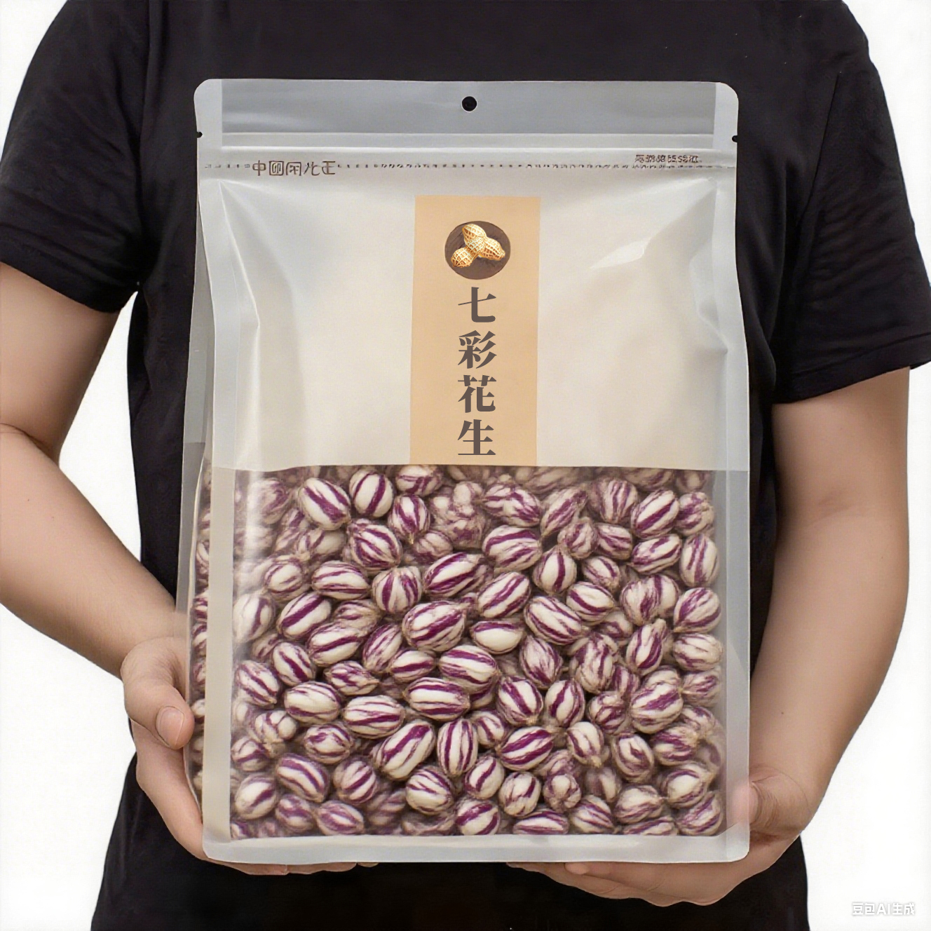 央妈推荐云南七彩花生米新货特产去壳彩色生花生米带壳晒干熟花生