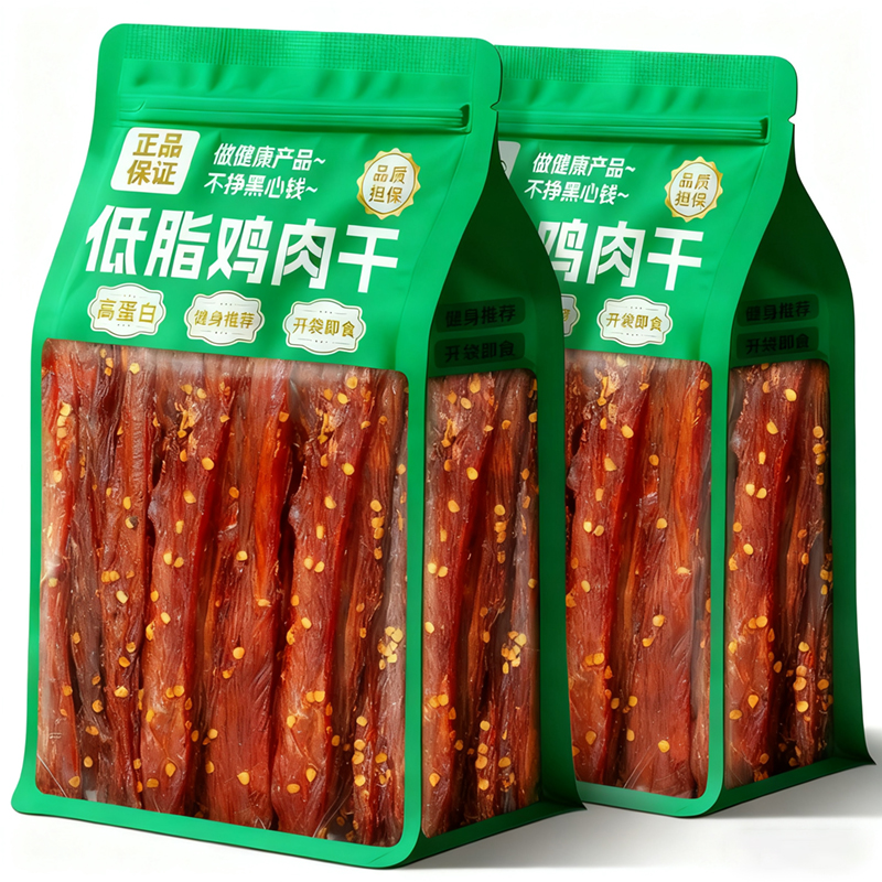 央妈推荐风干鸡肉干鸡胸肉条耐吃解馋小零食减低健身卡脂代餐食品