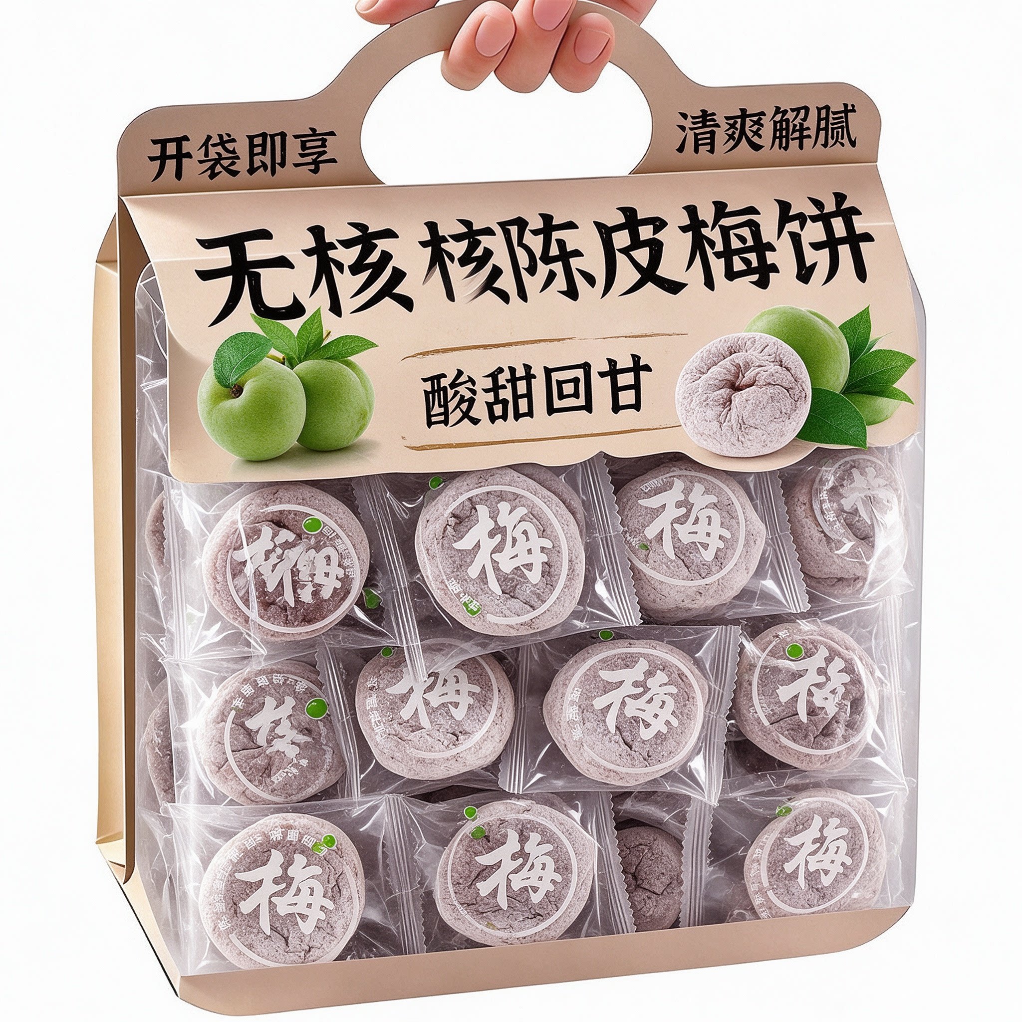 紫苏梅饼官方旗舰店蜂蜜梅饼蜜饯陈皮梅饼梅片青梅子紫苏邵安果脯