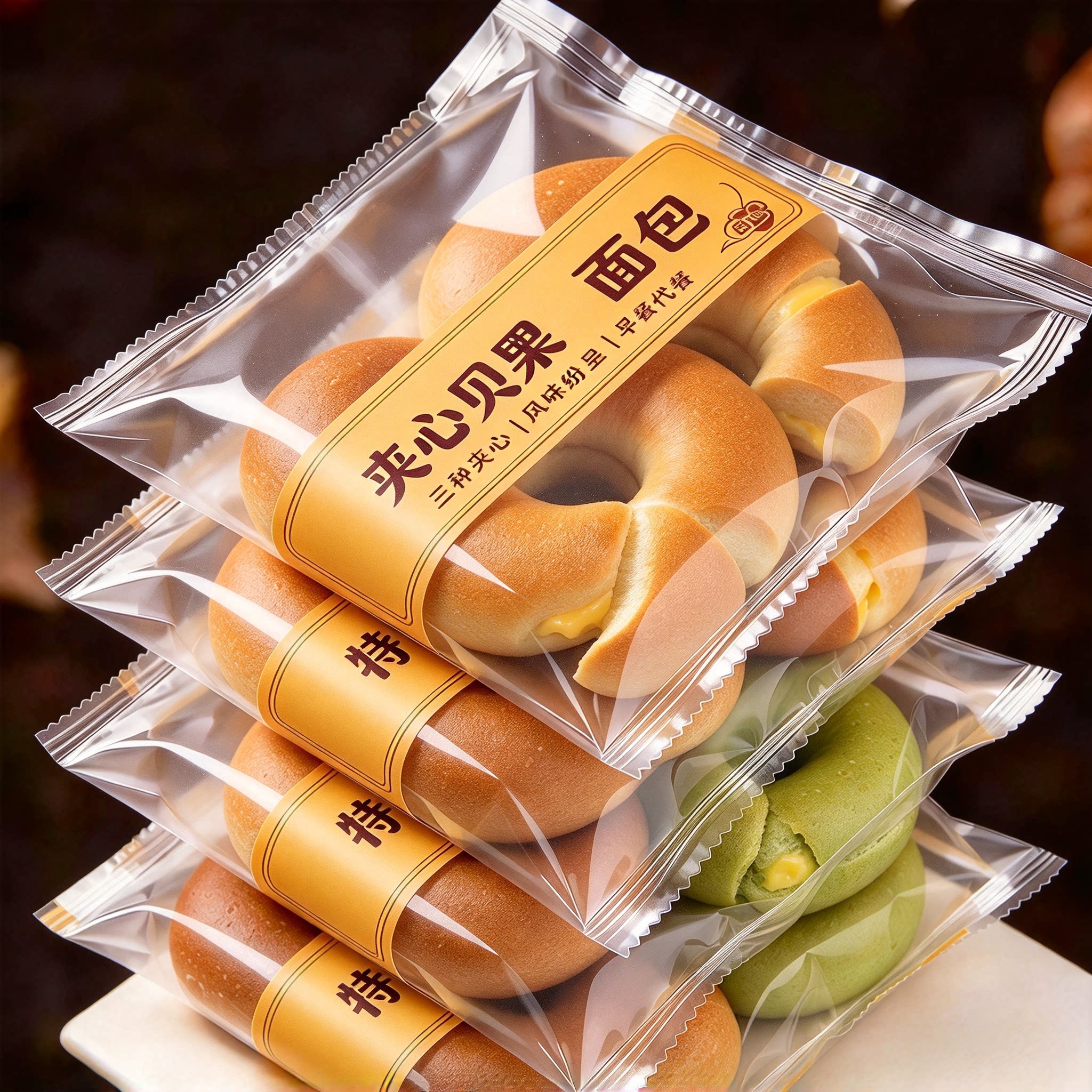 贝果夹心面包早餐夹心欧包代餐健康营养休闲小零食品官方旗舰店