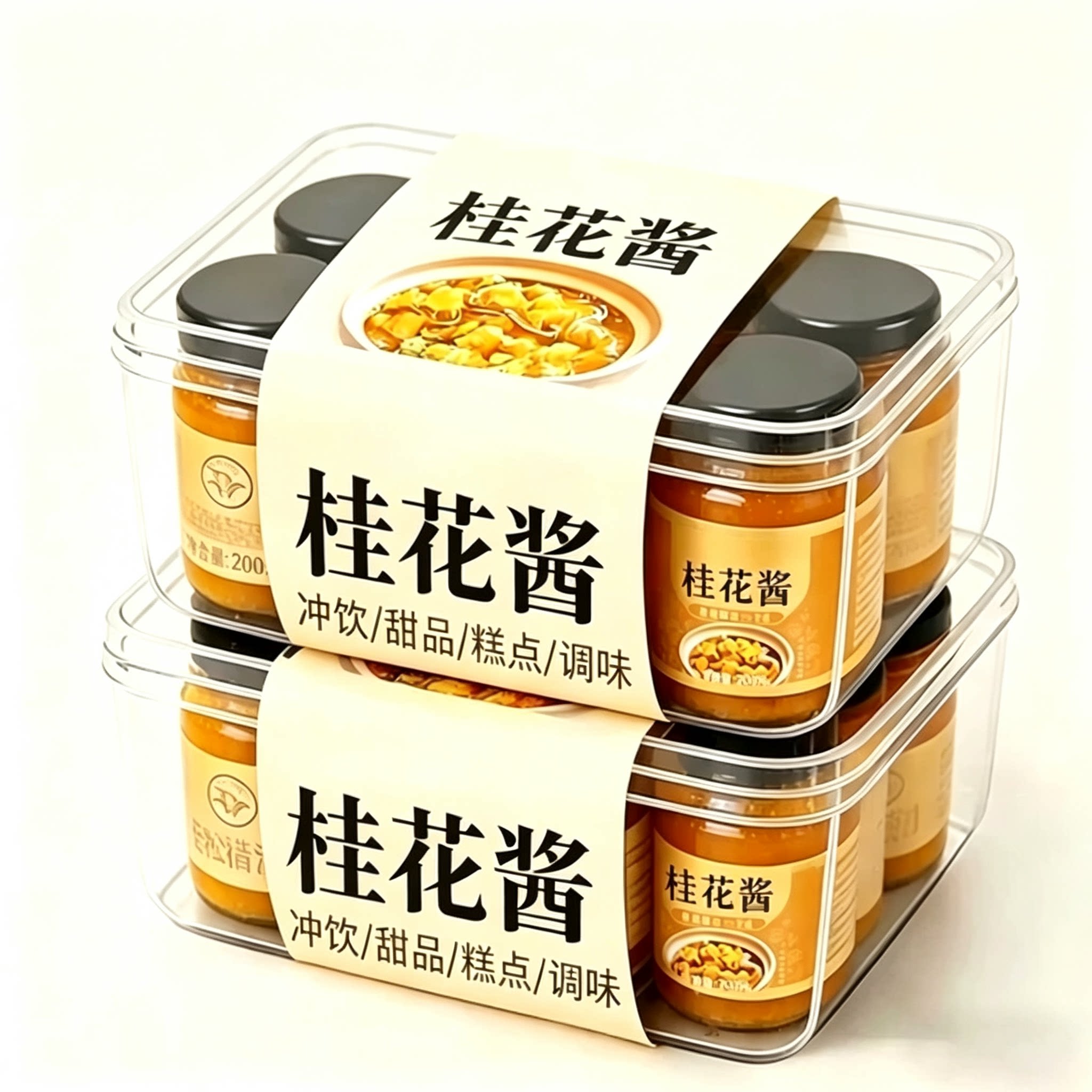 正宗桂花蜜酱0添加官方旗舰店商用桂花蜜糖浆果酱咖啡蜂蜜茉莉糖图片