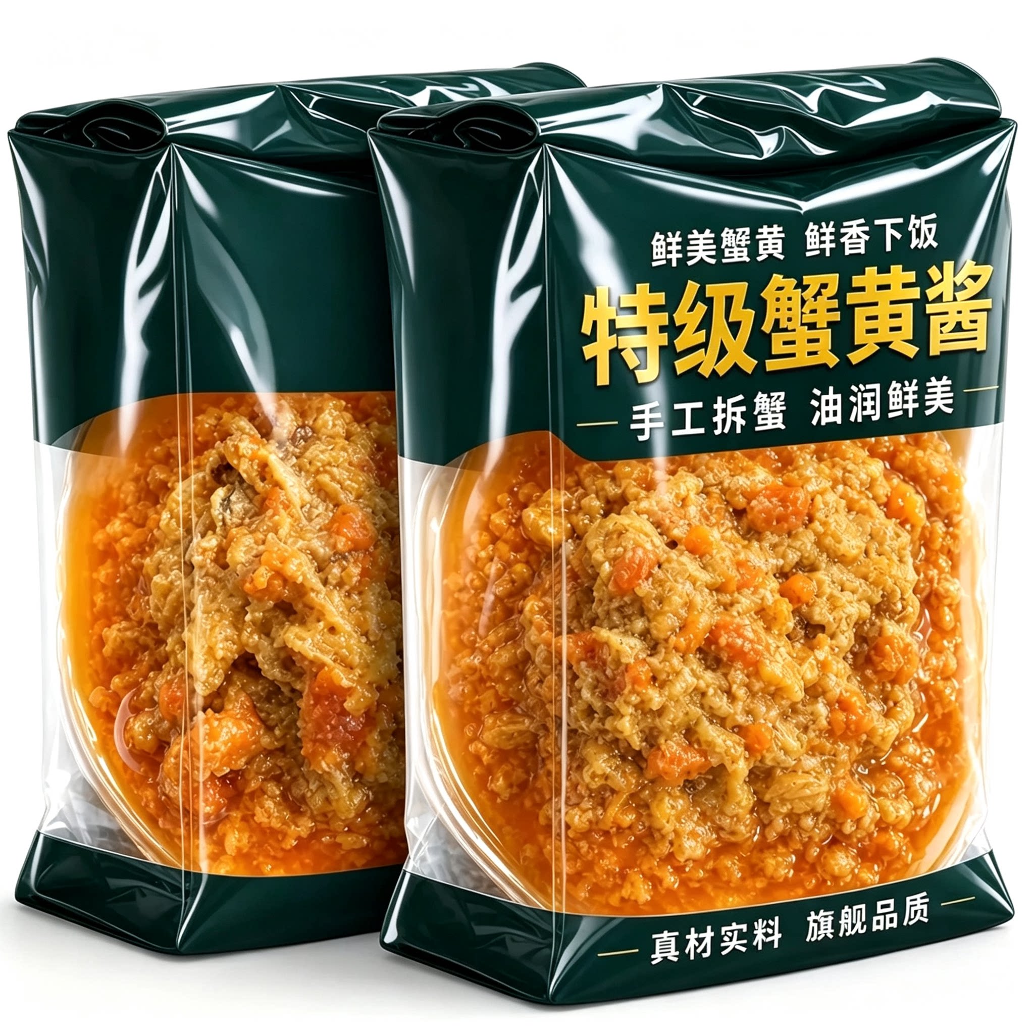 正宗纯蟹黄酱无添加官方旗舰店商用新鲜秃黄油拌面拌饭酱大闸蟹肉图片