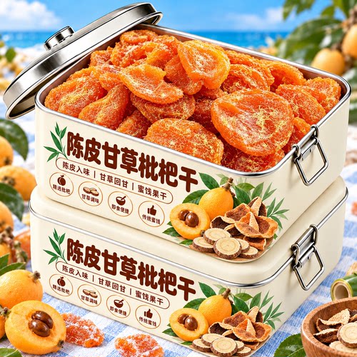 陈皮甘草枇杷干官方旗舰店正品枇杷干2026新货新货蜜饯果干孕妇吃