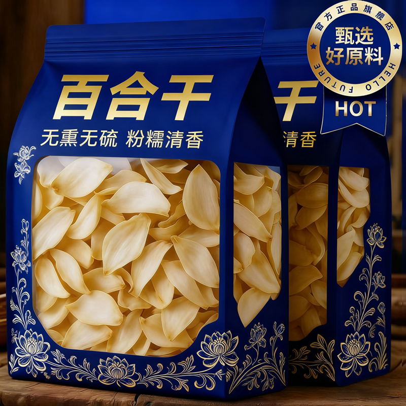 正宗兰州特级百合干干泡水