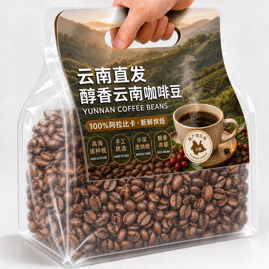 云南咖啡豆排行榜第一名阿拉比卡意式口味高端正品低因手冲咖啡粉图片