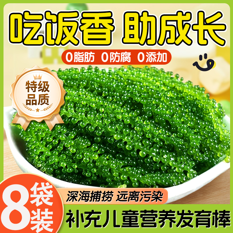 央妈推荐儿童海葡萄即食泡发小孩吃的健康裙带菜海藻丝官方旗舰店