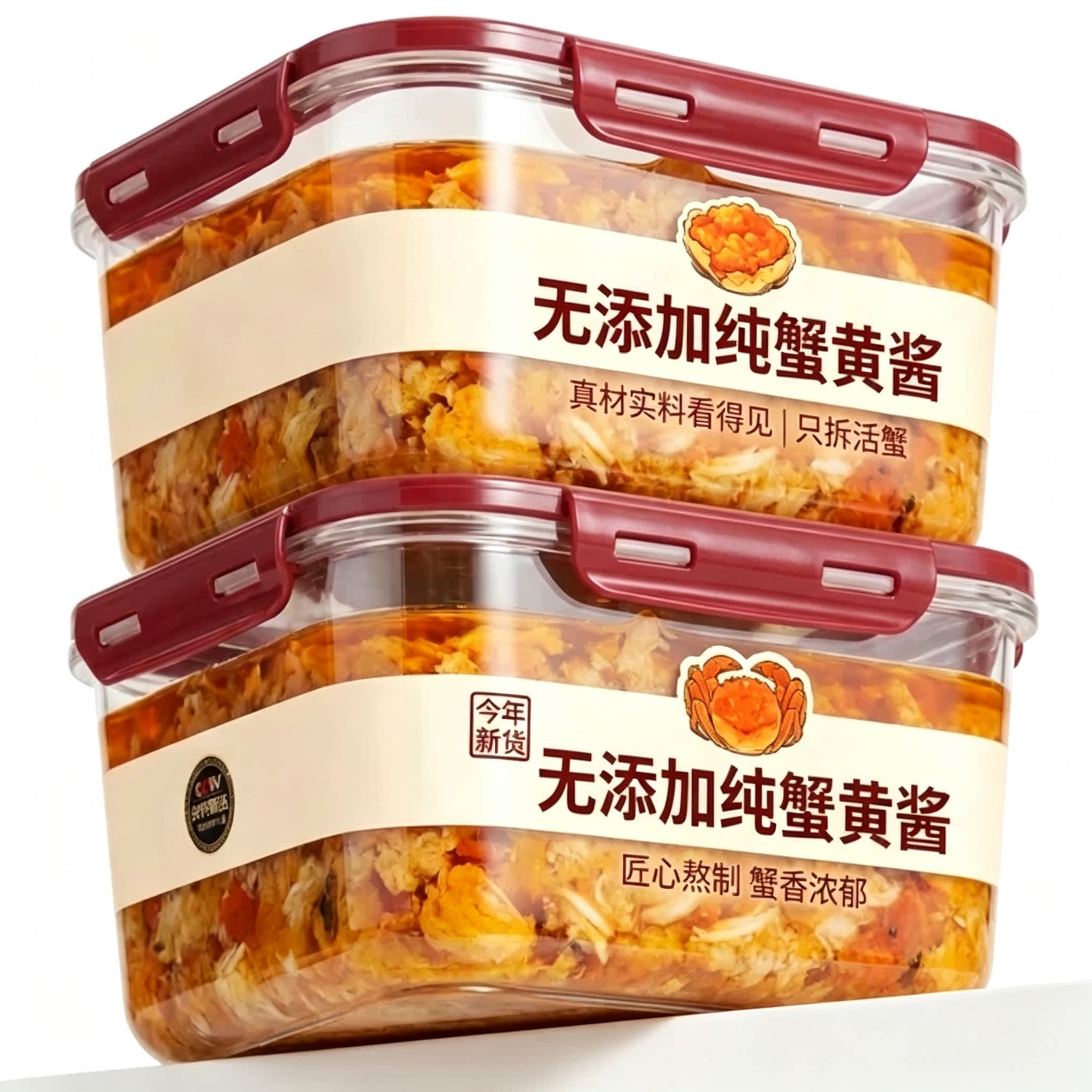 正宗纯蟹黄酱无添加官方旗舰店商用新鲜秃黄油拌面拌饭酱大闸蟹肉图片