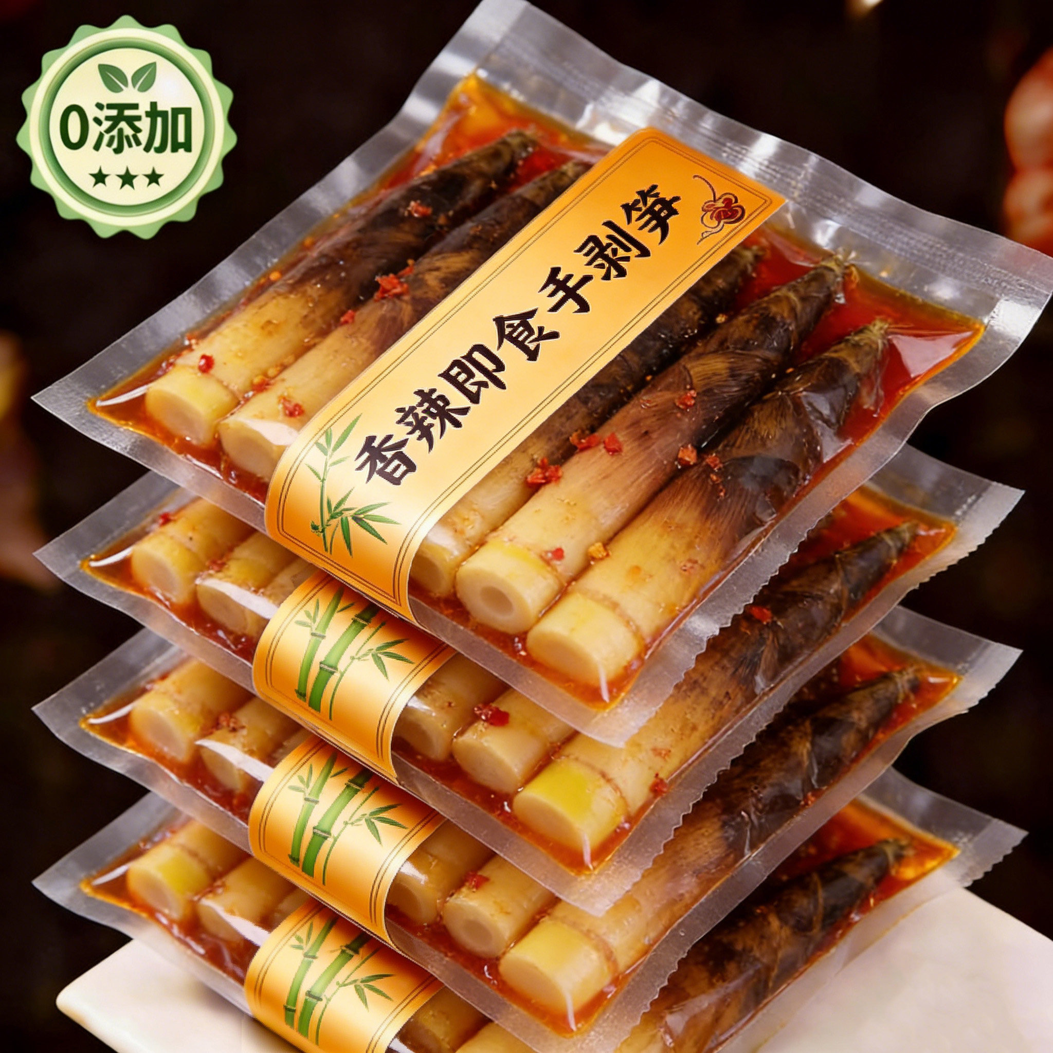 央妈推荐！网红手剥笋开袋即食官方旗舰店无添加老汤味泡椒味零食