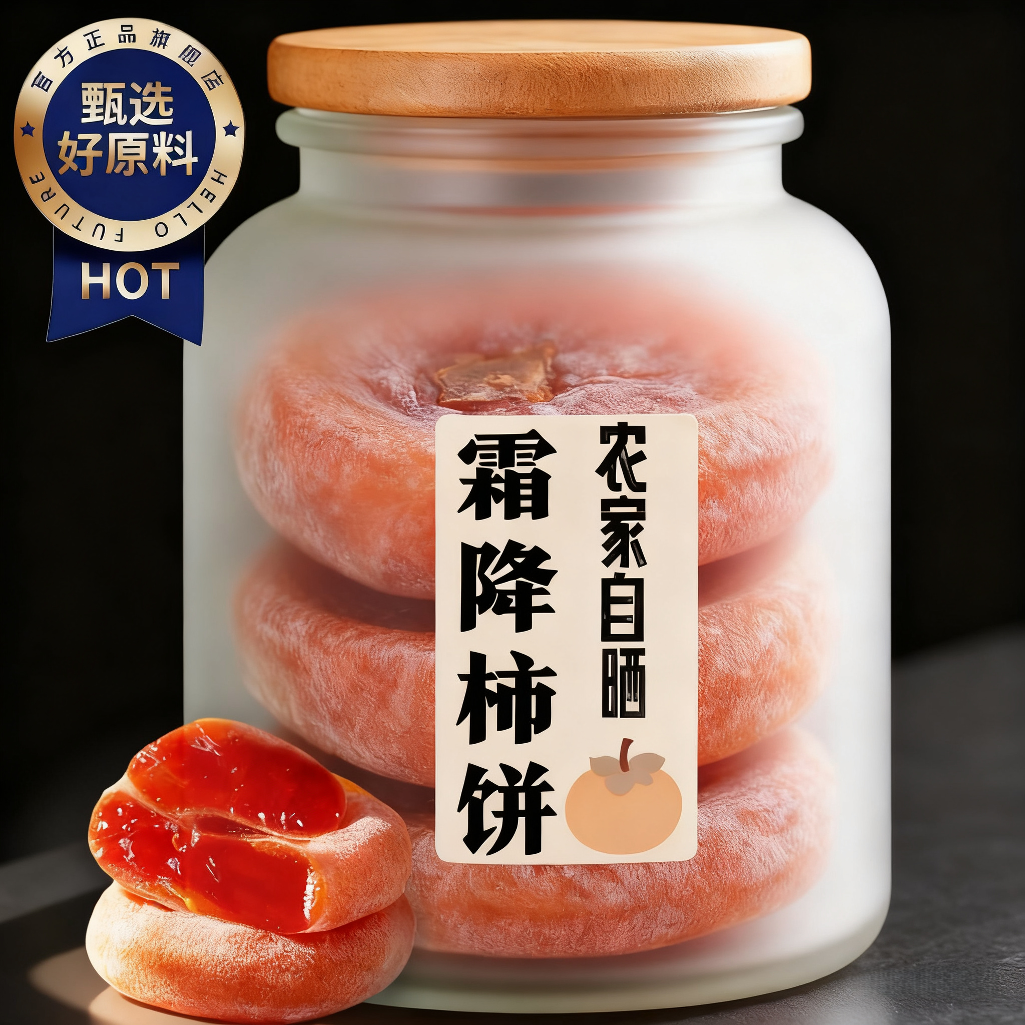 特级富平柿饼官方旗舰店严选老式霜降流心园柿饼农家整箱独立包装