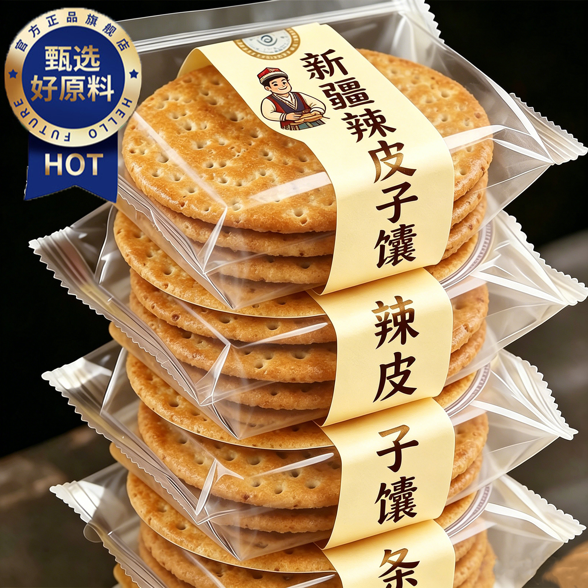 天猫严选！辣皮子馕新疆特产老式老糕点烧饼馕夹心烤馍下午茶点心