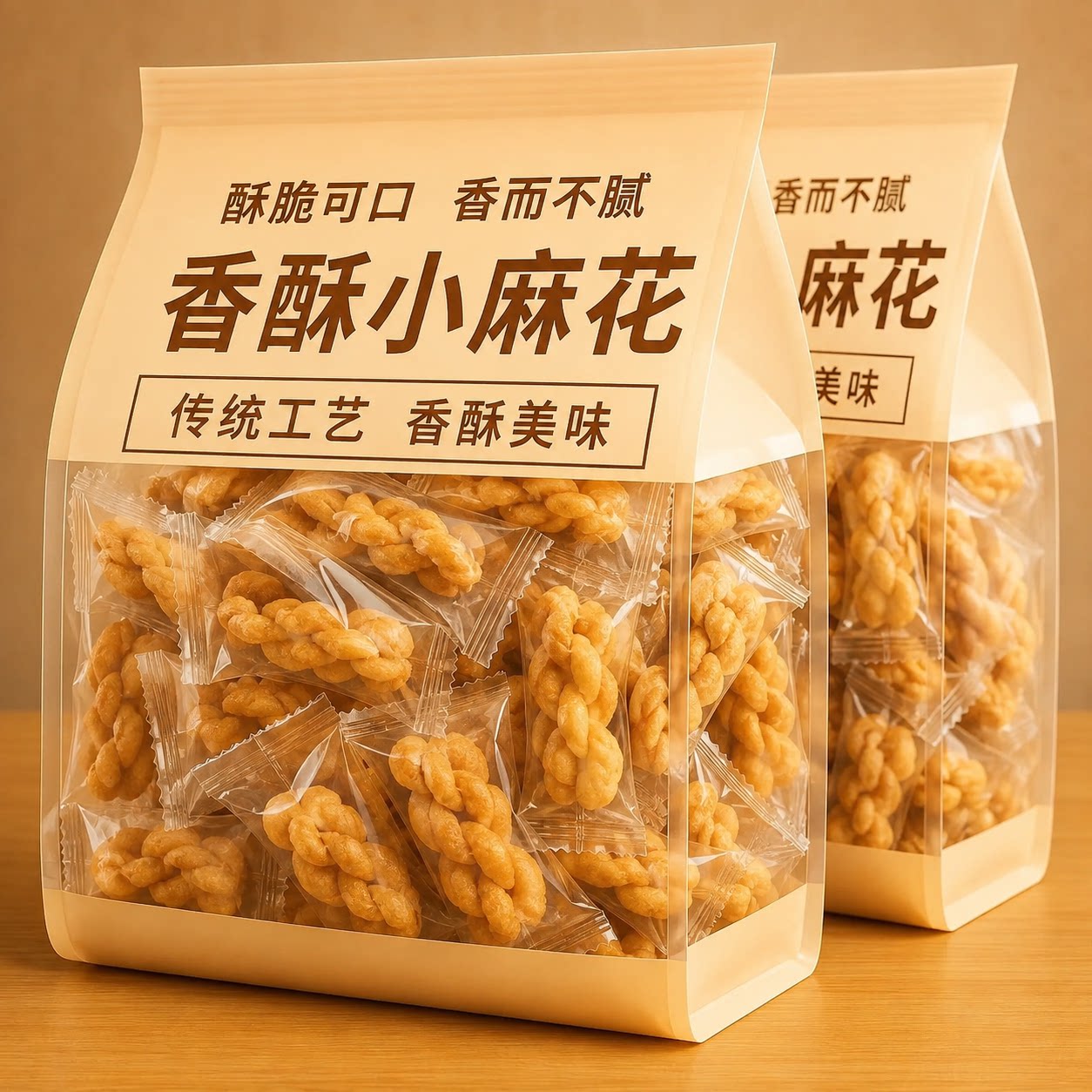 香酥原味小麻花零食单独立小包装手工糕点心饼干小吃休闲食品批发