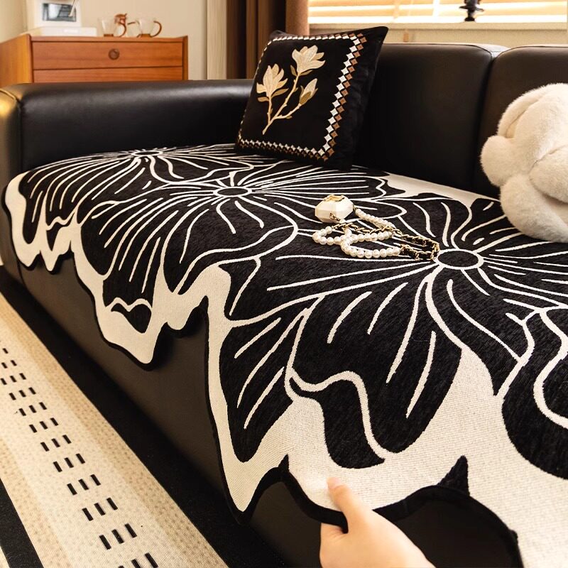 异形不规则直排沙发垫2026新款四季通用皮沙发坐垫防滑套罩盖布巾