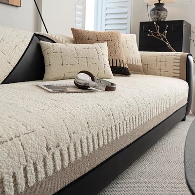 2025新款秋冬毛绒直排防滑沙发垫