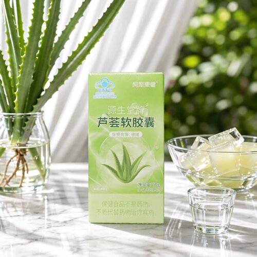 【正品】阿斯康健源生堂牌芦荟软胶囊30g（0.5g*60粒）药房同款