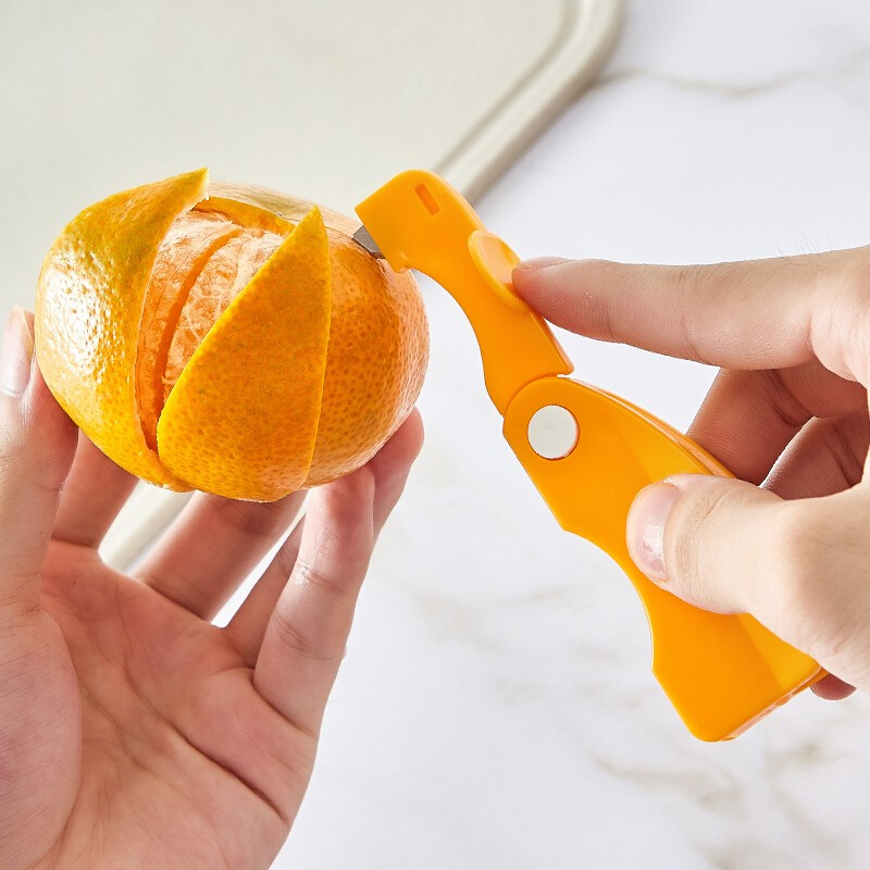 。剥橙器家用手指开橙子火龙果神器柚子剥皮石榴去皮折叠橘子扒皮