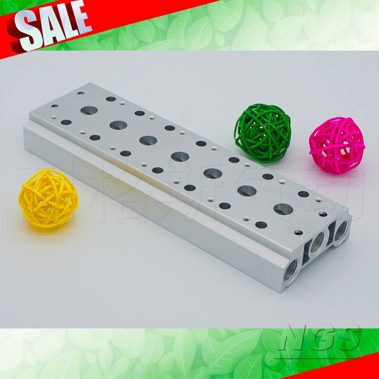 NGS耐格斯4V210系列电磁阀联板4V200M-2F3F4F5F6F7F8F9F10F11F12F