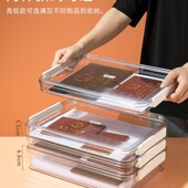 高通透文件盒收纳盒高档防潮证件存储盒A4透明纸张合同整理保存盒