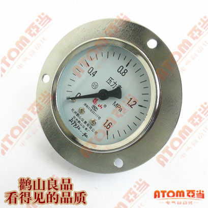 杭州鹳山Y60ZT轴向带边压力表Y60Z水压表气压表M14*1.5/M10*1检测