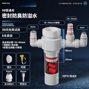 下水管防返臭神器防臭下水道厨房洗菜盆下水管道水槽排水管止逆阀