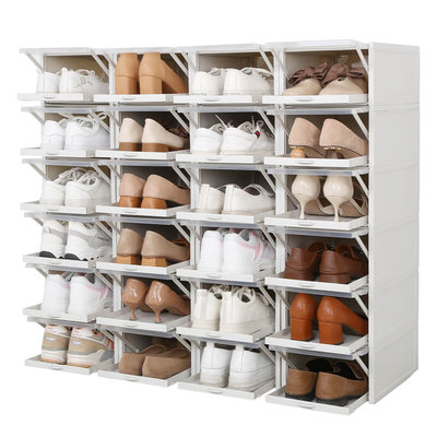 海兴透明推拉鞋盒收纳盒鞋柜家用鞋盒子省空间抽屉式抖音鞋子神器