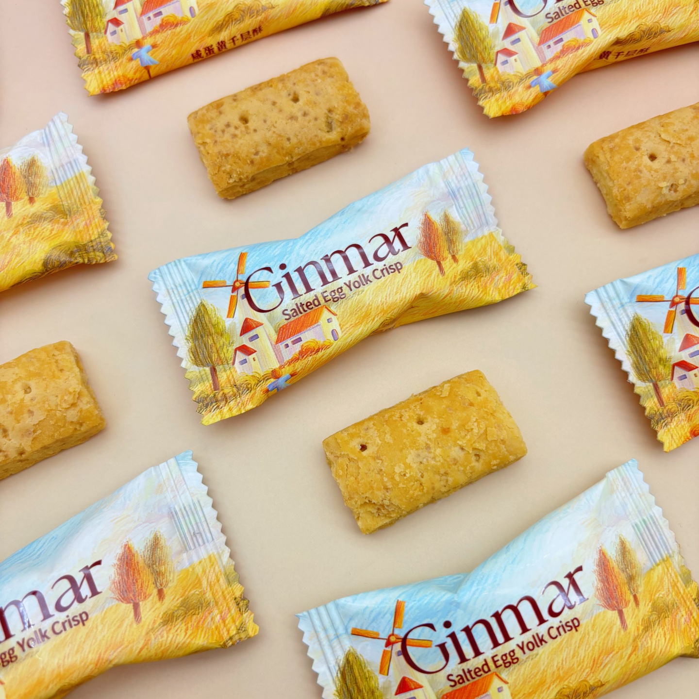 GINMAR金玛咸蛋黄千层酥结婚喜饼喜糖网红休闲茶点心小零食饼干