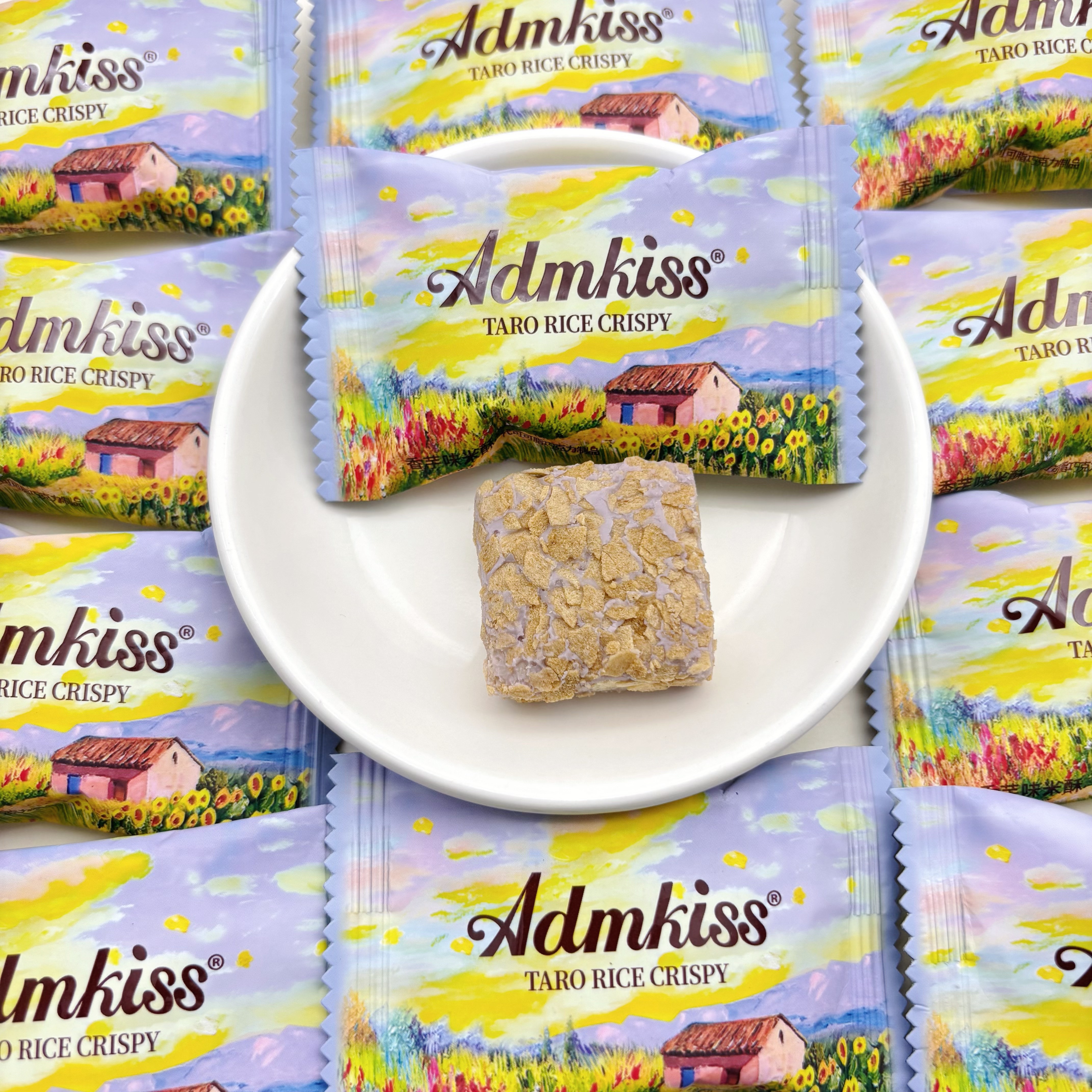 Admkiss3香芋味香脆米酥饼干结婚喜糖喜饼网红办公室日常小零食