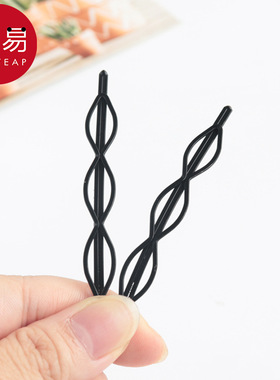 发夹/一字夹AA1sq301-黑色侧边刘海发卡后脑勺碎发整理头饰盘发