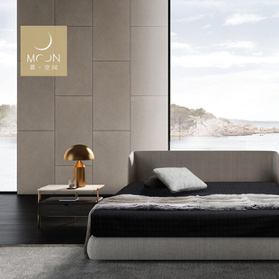MOON慕空间现代北欧样板房间床品四件套家具卖场床上用品抱枕搭毯