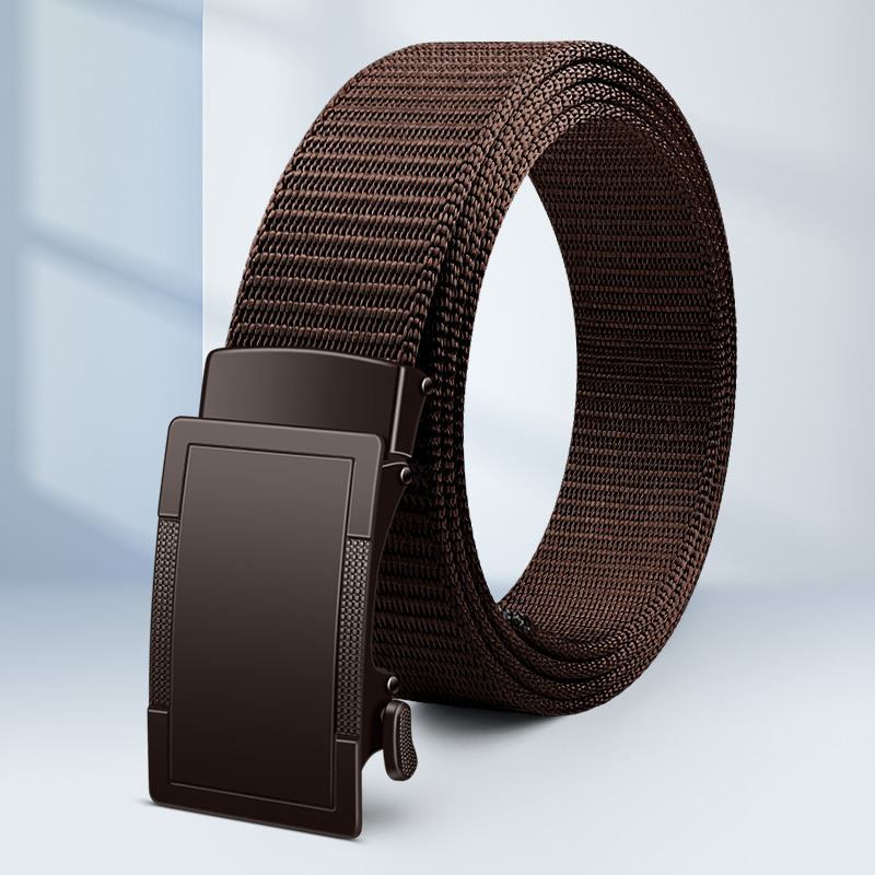 合金自动扣编织腰带男士军训耐用加长皮带西裤牛仔裤束腰裤带