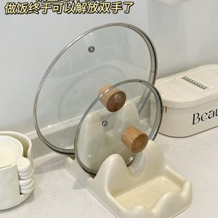 厨房置物架沥水架锅铲收纳案板双层放坐置厨房 锅盖砧板架台面器式