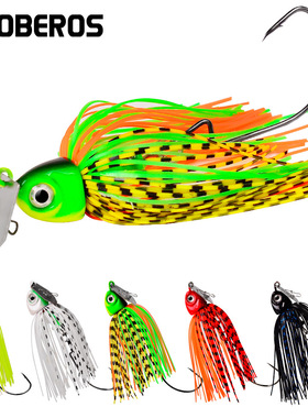 PRO  BEROS新款胡须佬路亚饵流苏亮片防挂底路亚饵拟饵跨境